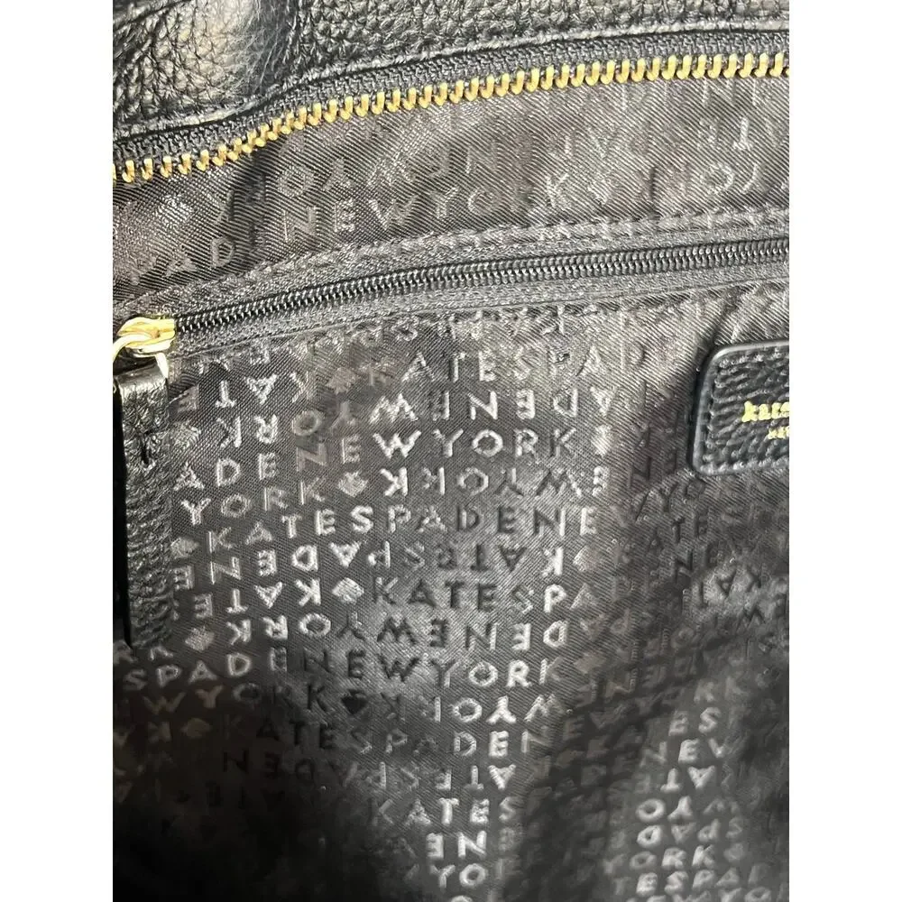 Kate Spade New York Jana Tote Saffiano Leather Handbag‎ Black K8150 Black Zipper